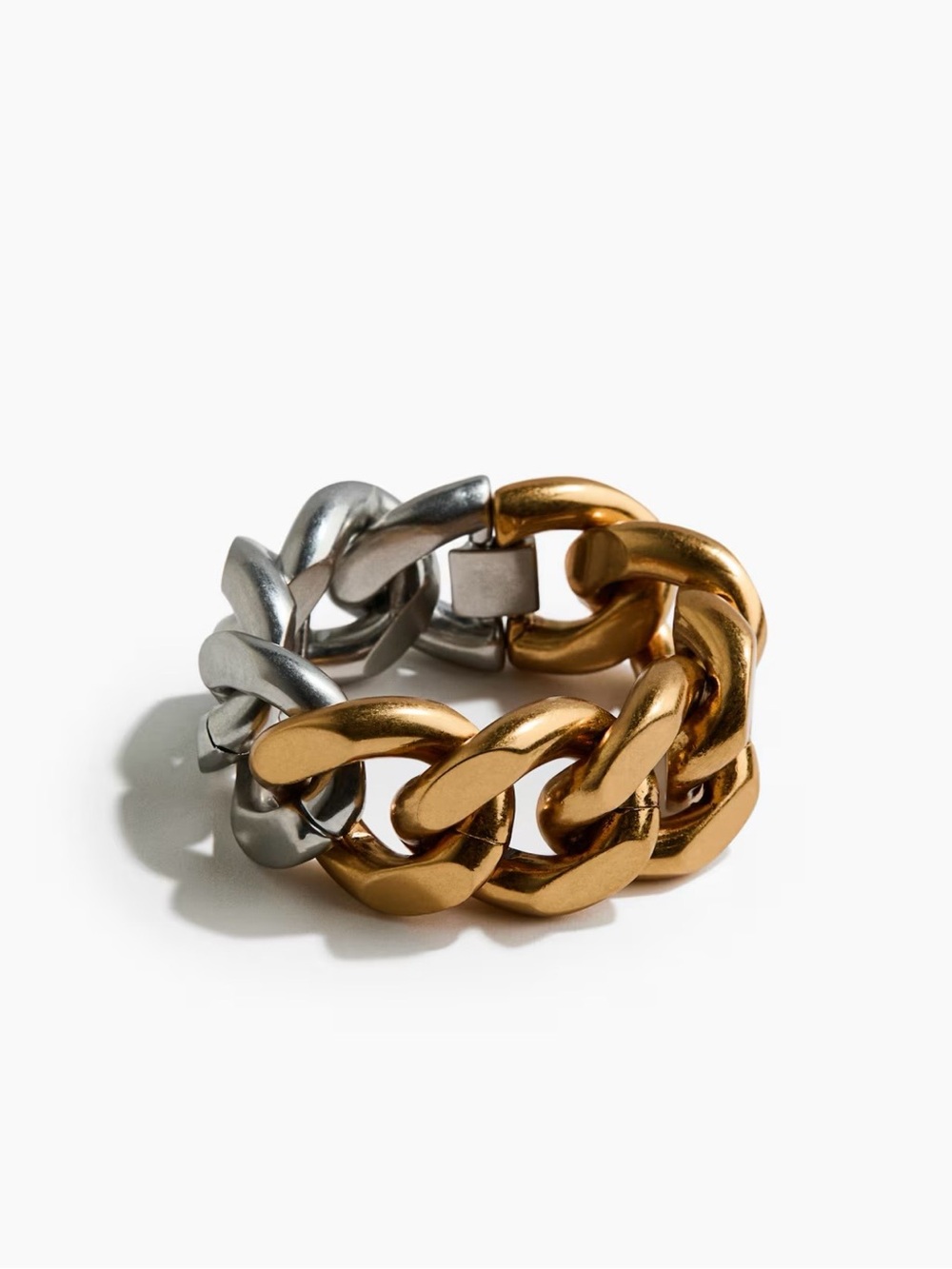 Stella McCartney x H&M Chunky Two-Tone Metal Link Bracelet  - M/L